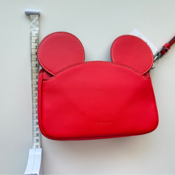 Coach x Disney Mickey Mouse Ear Leather Wristlet NWT – Red – Limited Edition